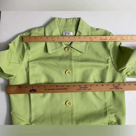 COPY - LOFT ANN TAYLOR Green Rain Spring Trench Coat Women’s Size L - Picture 7 of 14